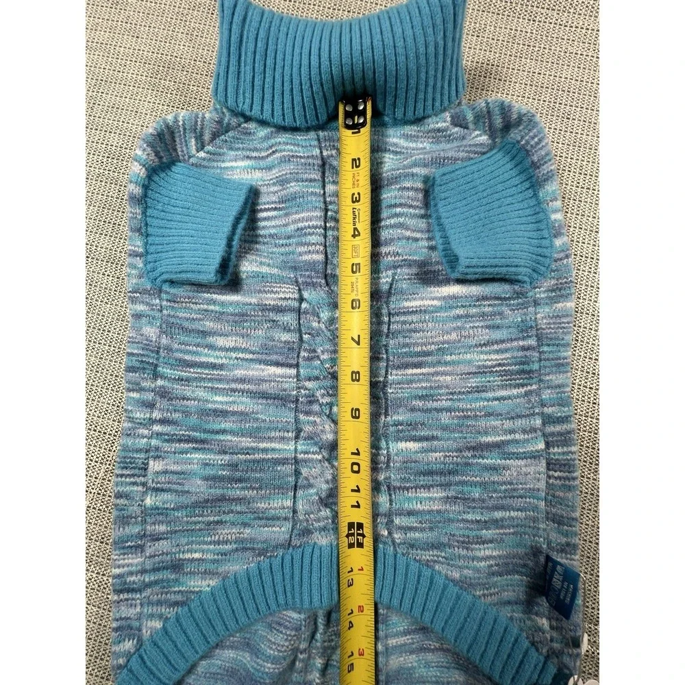 On the roll Warm Dog Sweater 2XL Blue  Acrylic Winter Apparel (30-45 Lb )